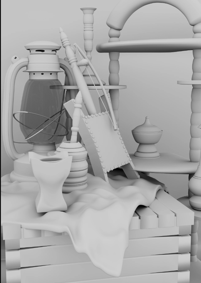 3D model inspired by Arabian ornament and architecture